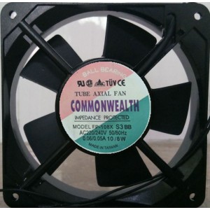 COMMONWEALTH FP-108X S3BB 220/240V 0.06/0.05A 10/8W fan